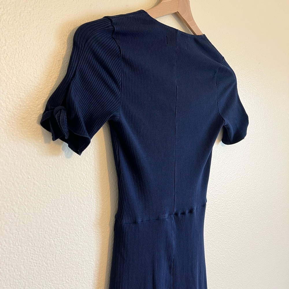 Reformation Ribbed Navy Dress - Picture 7 of 10